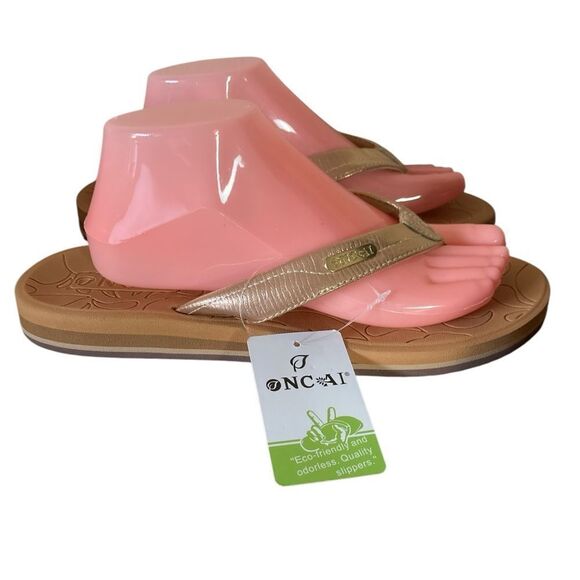 ONCAI Sandals Woman’s Size 10 Beach Thongs With Arch Support - Picture 2 of 10